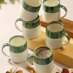 Set of 6 Printed Ceramic Glossy Lava Mugs-15