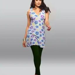 Ankle-Length Leggings with Elasticated Waist-image-40