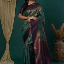 Women Traditional Saree with Blouse Piece-image-40