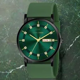 charliekeen Men CC-GR318-GRN-GRN Analogue Wrist Watch with Tang-Buckle Closure-picture-8