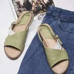 Women Colourblock Sling-Back Flat Sandals-image-5