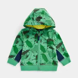 Printed Hooded Sweatshirt with Full Sleeves-image-7