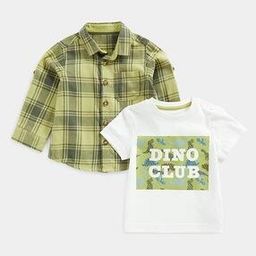 Printed Shirt with T-shirt-image-40