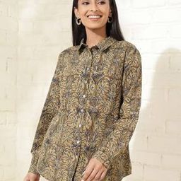 Women Floral Print Fitted Shirt-image-17
