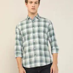 Men Checked Regular Fit Shirt with Patch Pocket-picture-14