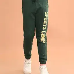 Boys Typographic Print Ankle-Length Joggers-image-2