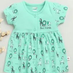 Graphic Print A-Line Cotton Frock-picture-0