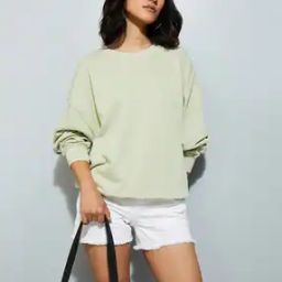 Round-Neck Sweatshirt with Full Sleeves-image-58