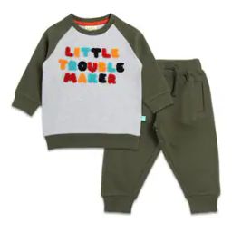 Infants Graphic Print Crew-Neck T-Shirt & Joggers Set-picture-12