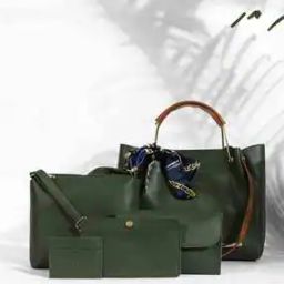 Women Set of 5 Handbags with Zip Closure-image-2