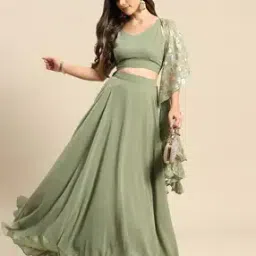 Floral Print Top & Skirt Suit-image-55