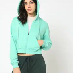 Women Regular Fit Hoodie with Kangaroo Pocket-image-53