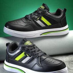 Men Logo Print Lace-Up Shoes-image-115