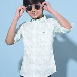 Floral Slim Fit Shirt with Spread Collar-picture-10