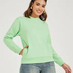 Women Regular Fit Round-Neck Sweatshirt-picture-39