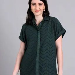 Women Spread-Collar Regular Fit Shirt-image-27