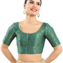 Floral Print Round-Neck Front Open Blouse-image-46