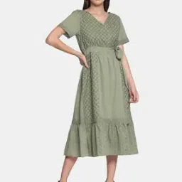 Embroidered A-Line Dress-image-23
