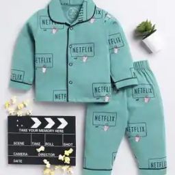 Typographic Print Shirt & Pyjamas Set-image-25