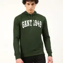 gant Brand Print Hoodie with Ribbed Hem-picture-42