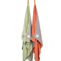 Set of 2 Checked Bath Towels-24