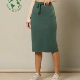Straight Skirt with Waist Tie-Up-picture-31
