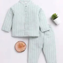Boy Striped Lounge Pants & T-Shirt Set-image-9