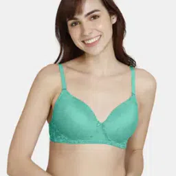 Basics Padded Non-Wired 3/4th Coverage Lace Bra-image-14