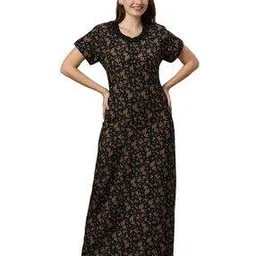quira Women Printed Round-Neck Nighti-picture-14