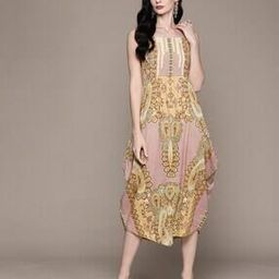 Printed Strappy A-line Dress-image-20