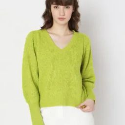 V-Neck Pullover Sweater-image-75