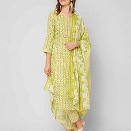 Floral Print A-Line Kurta Set-image-5