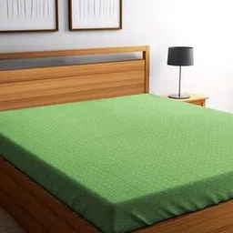 Checked Cotton Double Bedcover-20