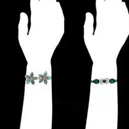 Set of 2 Crystal-Studded Beaded Tie-Up Rakhis-17