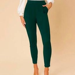 Women Relaxed Fit Trousers with Elasticated Waist-picture-17