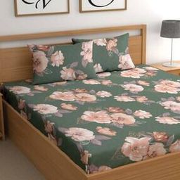 CG Homes 210 TC Microfiber King Printed Fitted Bedsheet-image-6