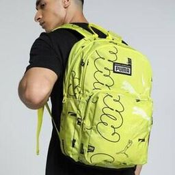 Logo Print Sports Backpack with Adjustable Straps-picture-9