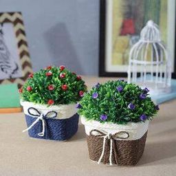 Set of 2 Artificial Flower Plants with Pots-15