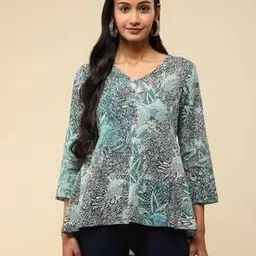 Floral Print Flared Tunic-image-66