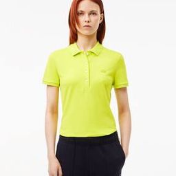 Women Slim Fit Polo T-Shirt with Short Sleeves-image-60