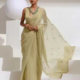 Women Embellished Saree with Stitched Detail-image-45