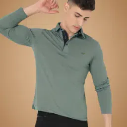 Regular Fit Heathered Pattern Polo T-Shirt-image-15