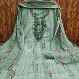 Women Floral Print Unstitched Dress Material-image-7