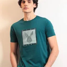 Slim Fit Graphic Print Crew-Neck T-Shirtcr-image-75