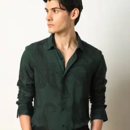 Men Paisley Print Slim Fit Shirt-image-3