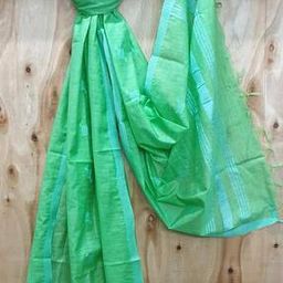 Geometric Pattern Dupatta with Tassels-12