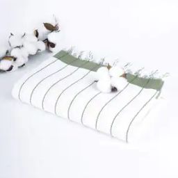 Striped Bath Towel with Tassels-image-5