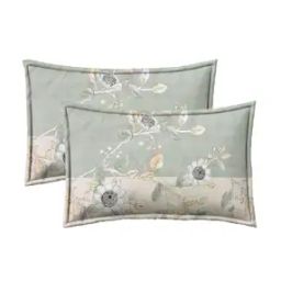 Set of 2 Floral Print Pillow Covers 27" x 17"-29