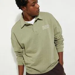 max Men Oversized Fit Sweatshirt with Collar Neck-picture-40