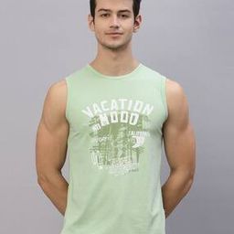 Typographic Print  Sleeveless Vest-image-46